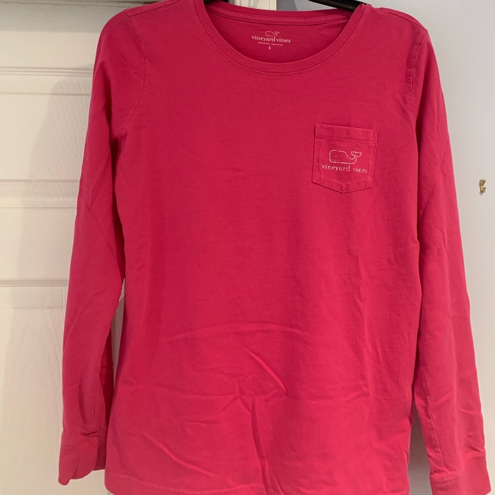 vineyard vines pink long sleeve shirt
